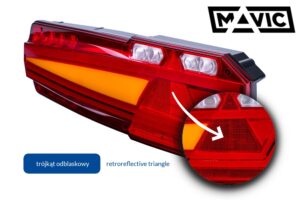 Lampa zespolona tylna MAVIC LZD 2651 z trójkątem odblaskowym