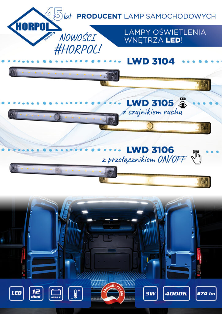 Lampy oświetlenia wnętrza LWD Horpol