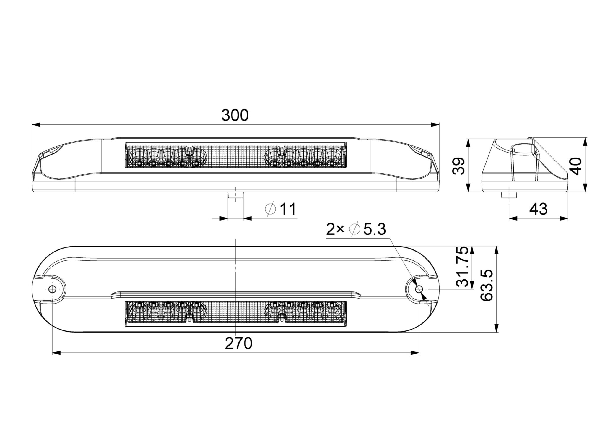 Lampa robocza LRD 3042/Y-AM Horpol